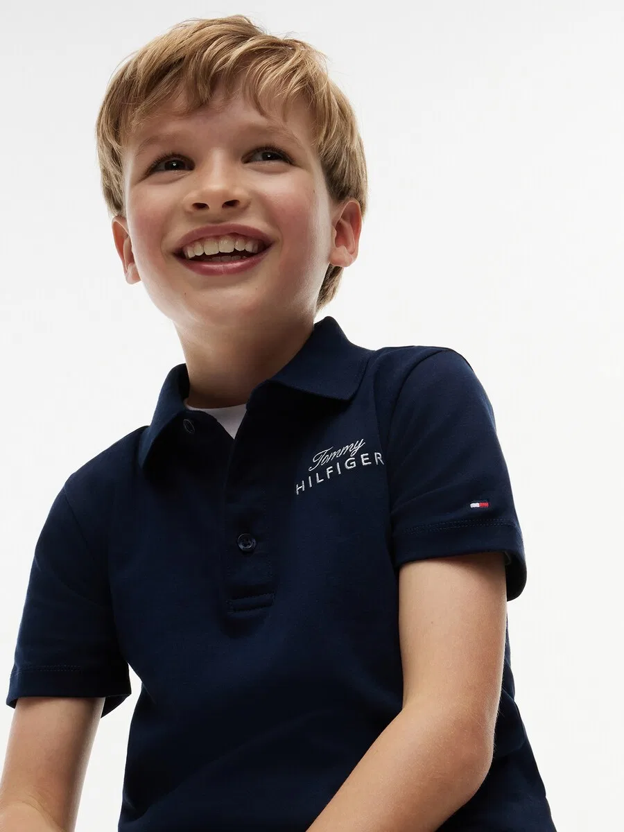 Футболка TOMMY HILFIGER "Festive" темно-синего цвета — фото 3