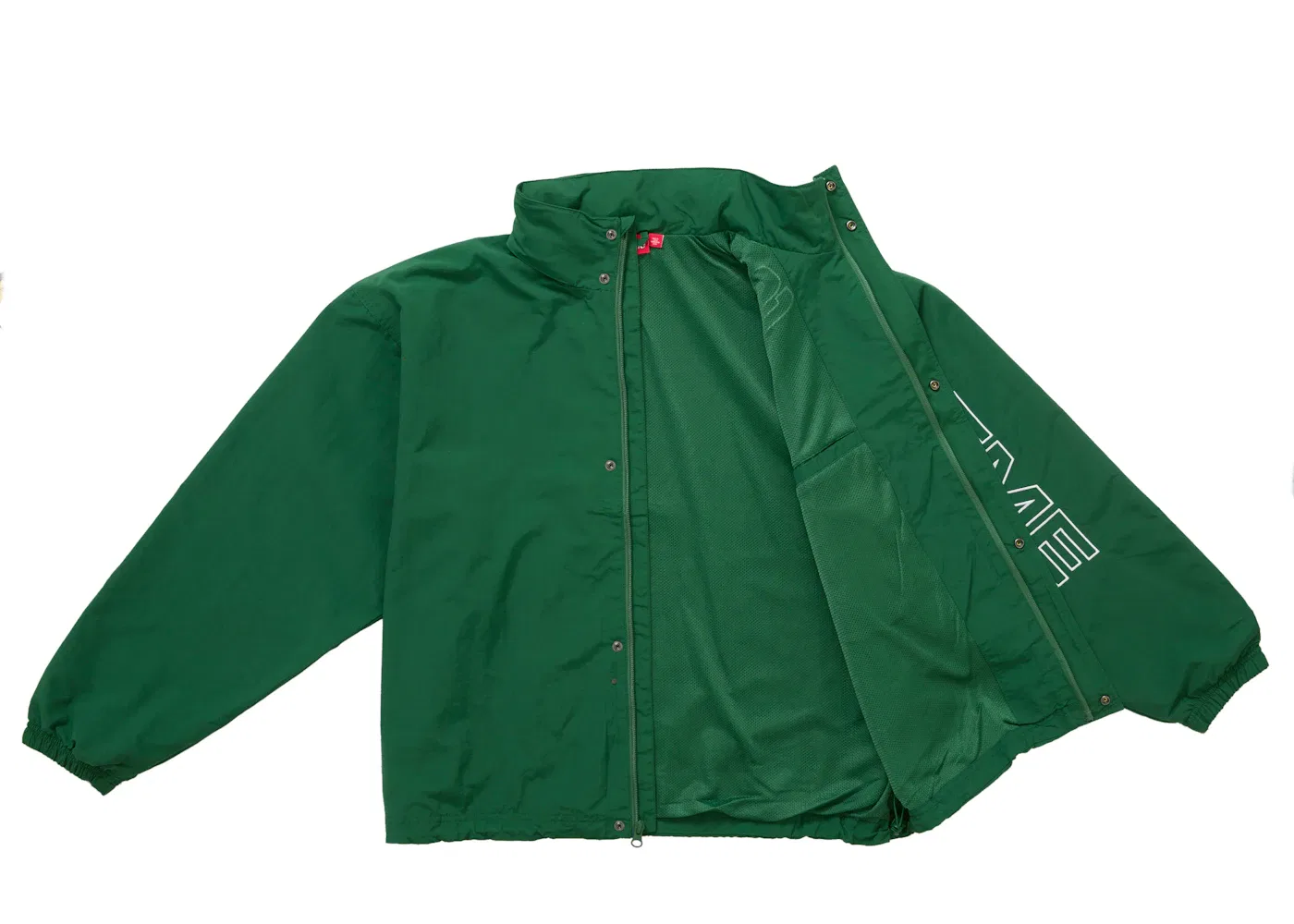 Мужская куртка с вышивкой Supreme Spellout Embroidered Track Jacket (FW24), Dark Green — фото 3
