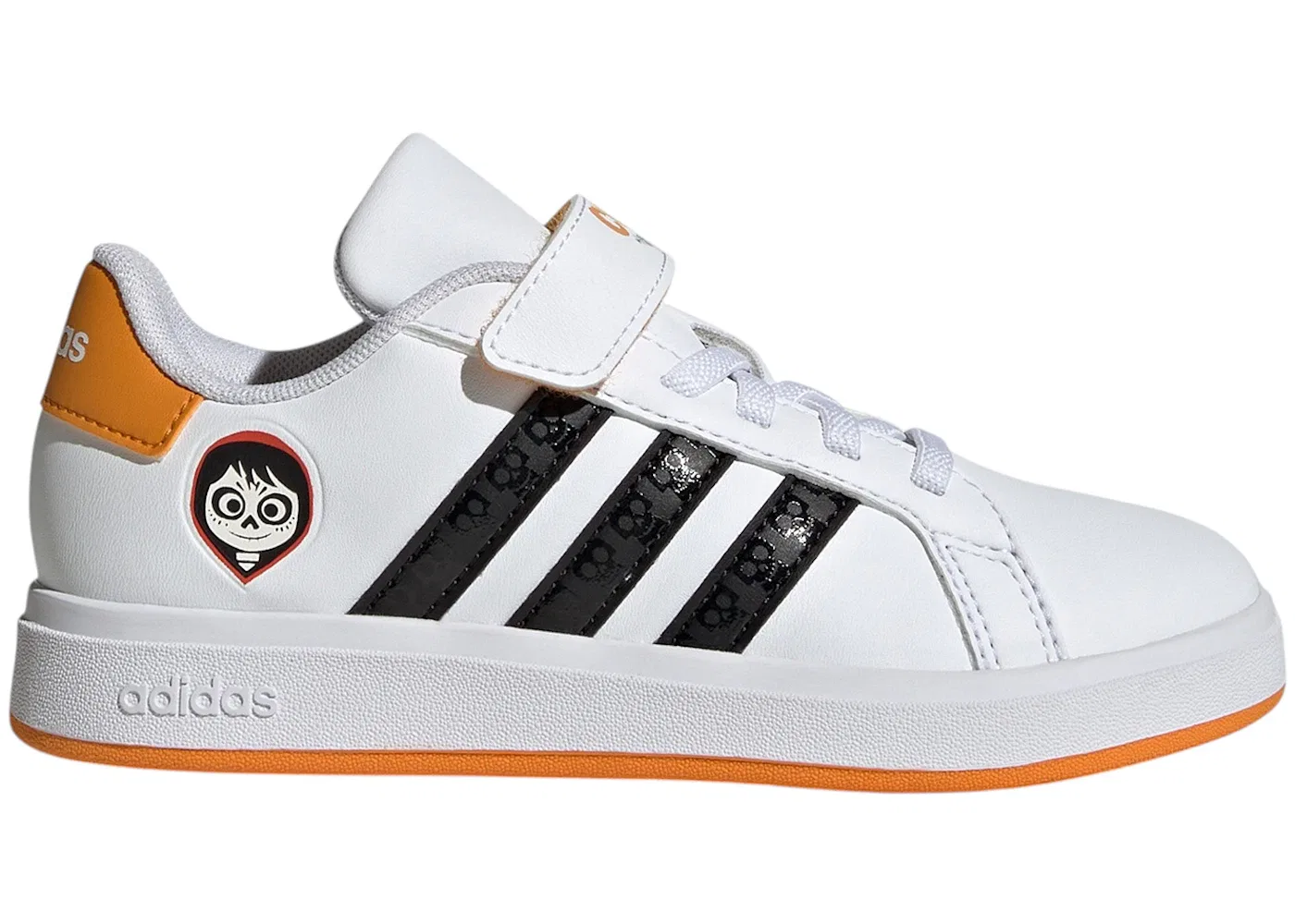 Детские кроссовки с принтом Adidas Grand Court Adidas, Cloud White/Core Black/Eqt Orange