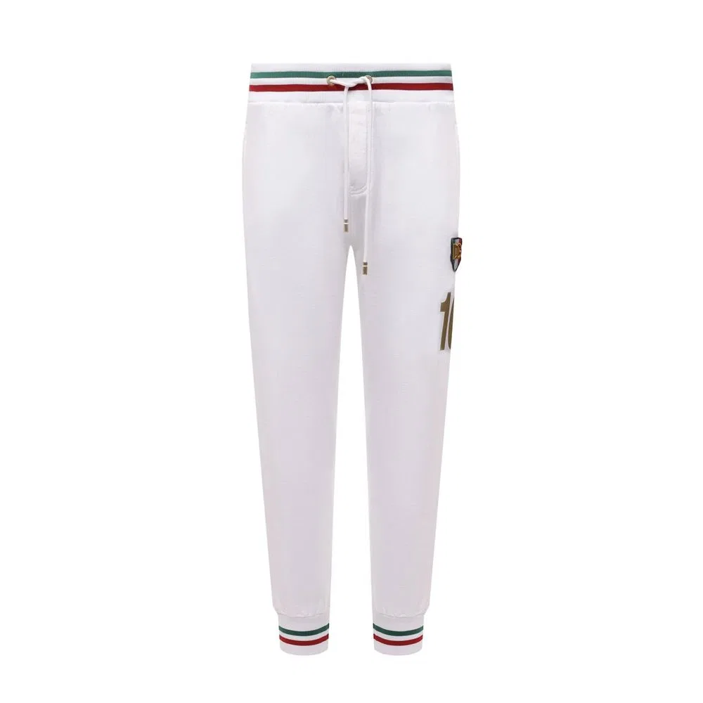 Мужские джоггеры хлопковые с логотипом Dolce & Gabbana, White