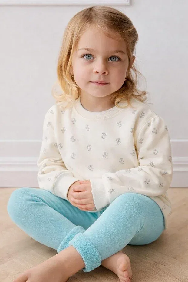 Детские леггинсы для девочек хлопковые Katia&Bony, Light Turquoise