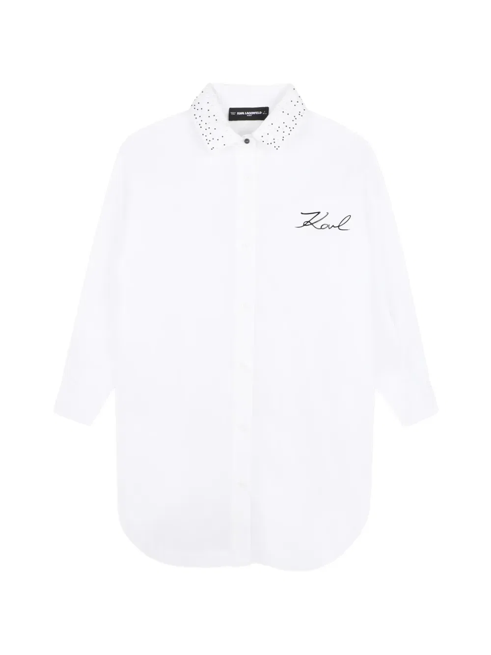 Платье с заклепками Karl Lagerfeld Kids, белый
