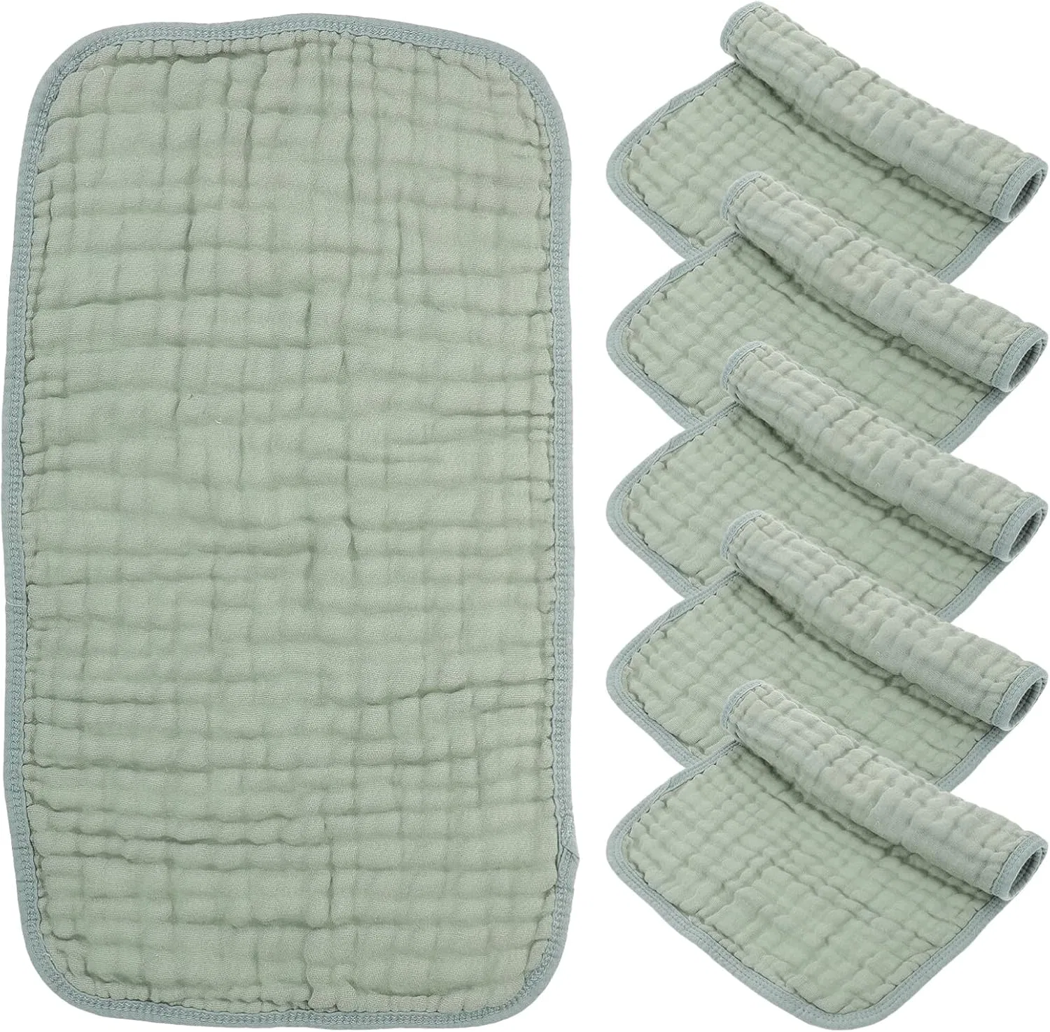 Муссиновые салфетки для лица из хлопка, набор 6 шт., ERINGOGO, 50x25 см