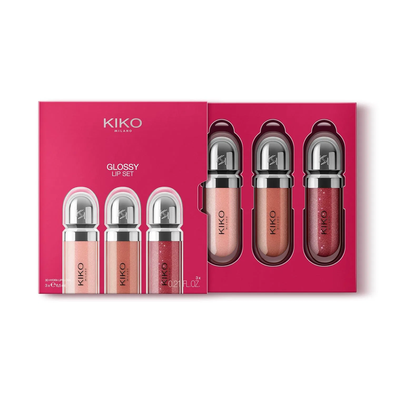 Набор для губ, 3 увлажняющих блеска для губ, Kiko Milano, 3 шт, 06/19/22 — фото 4