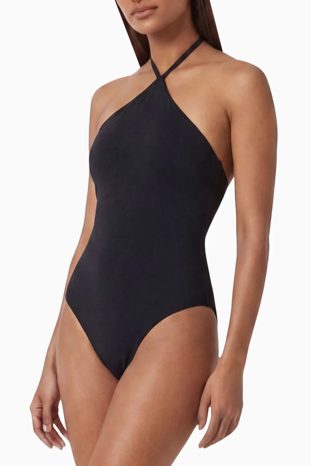 Купальник слитный с завязкой на шее Le Maillot Bastide Jacquemus, черный — фото 2