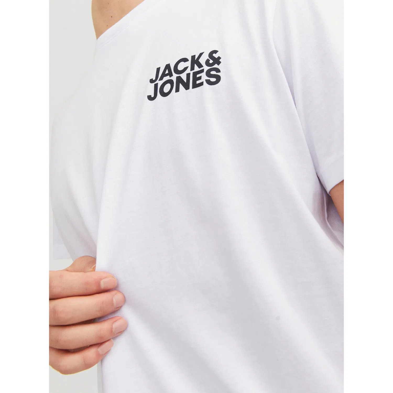 Детская хлопковая футболка с логотипом Jack & Jones, White — фото 3