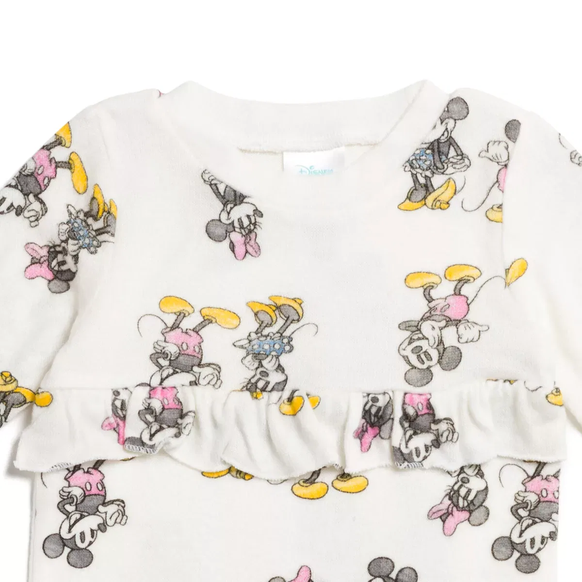 Детский комбинезон для девочек с длинным рукавом Disney Mickey Mouse Minnie Mouse, White — фото 4