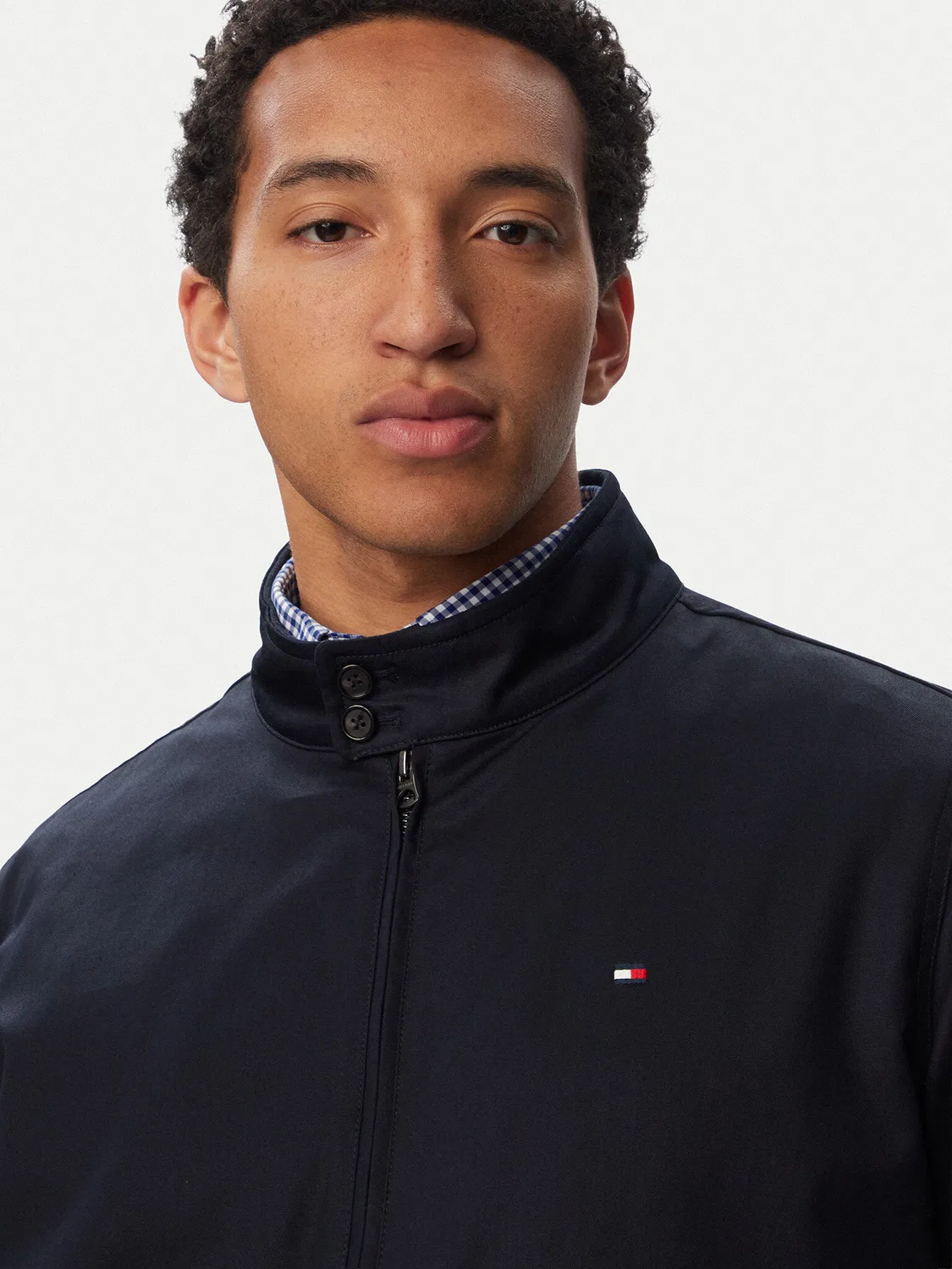 Мужская демисезонная куртка стандартного кроя Classic Harrington Tommy Hilfiger, темно-синий — фото 4