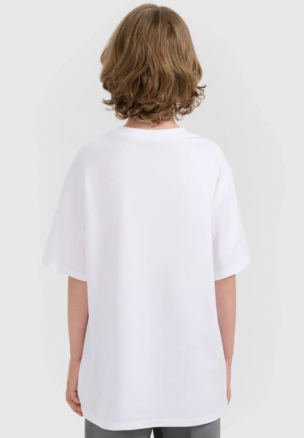 Футболка oversize z nadrukiem chłopięcy - biała 122 (6-7 лат) - футболка с принтом 4F, White — фото 3