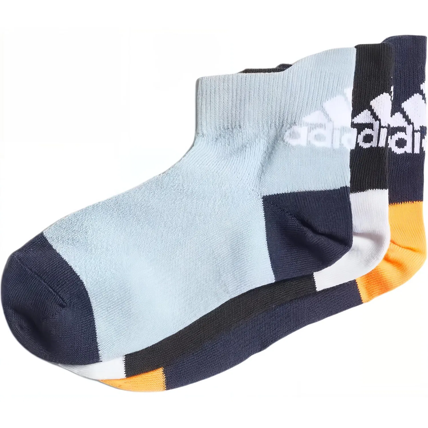 Детские носки набор 3 пары Adidas, Black/Light Gray/Legend Ink