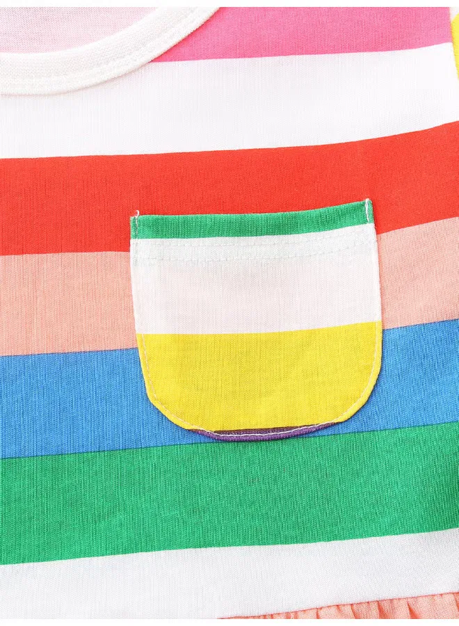 Aosta Betty Store Платье с длинным рукавом в полоску Aostabetty, в полоску — фото 4