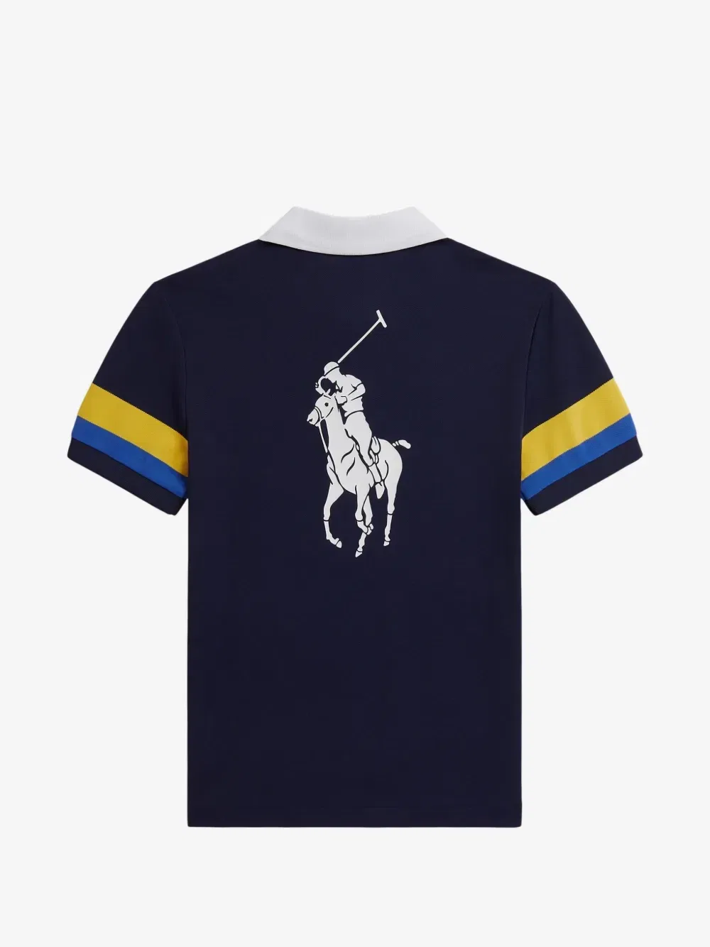 Полосатая рубашка поло из коллаборации с US Open POLO RALPH LAUREN KIDS, синий — фото 2