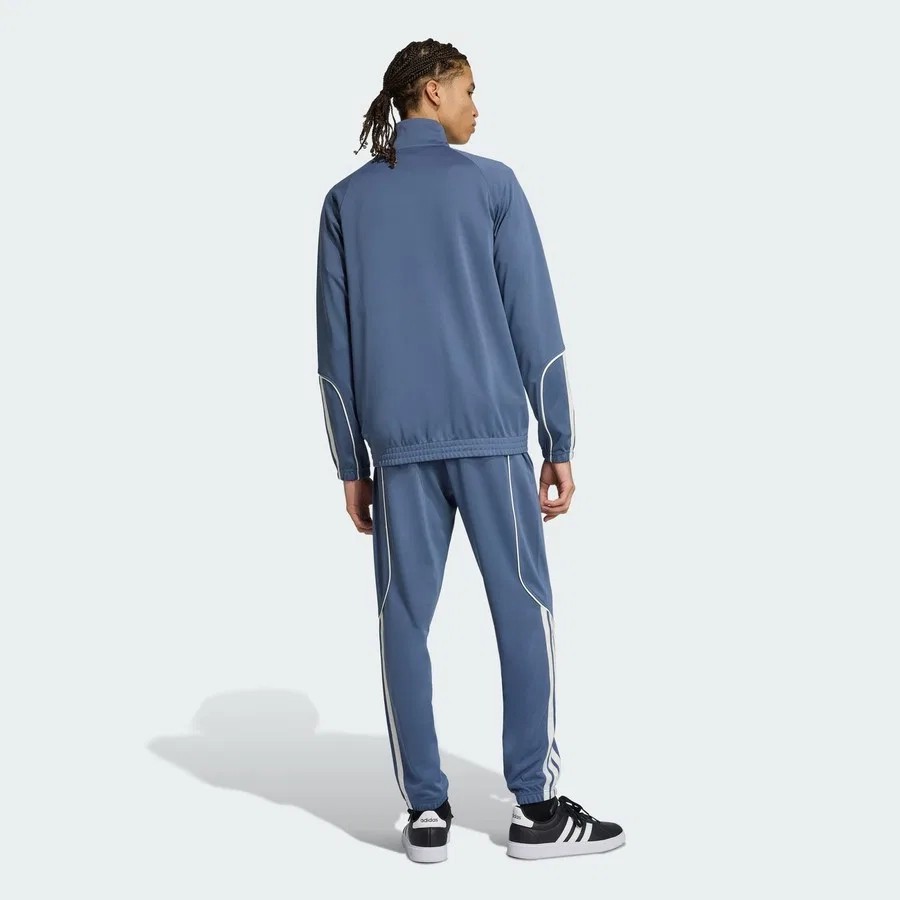 Мужской спортивный костюм с длинным рукавом и молнией adidas Sportswear JX5529 STADIUM 3-STRIPES TRACKSUIT, Сине-белый — фото 2