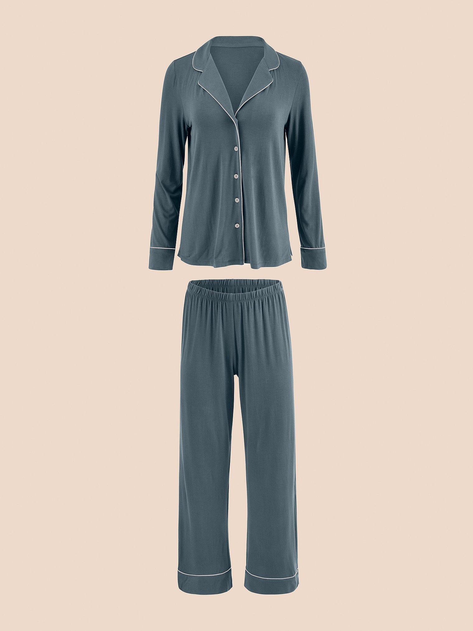 

Пижама Victoria's Secret Adore Me Matylda Long Sleeve + Pant, темно-бирюзовый