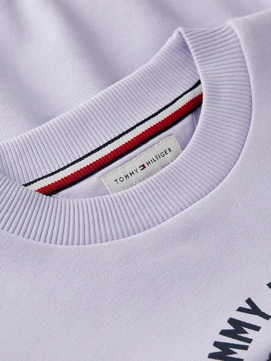 Толстовка TOMMY HILFIGER сиреневого цвета — фото 3
