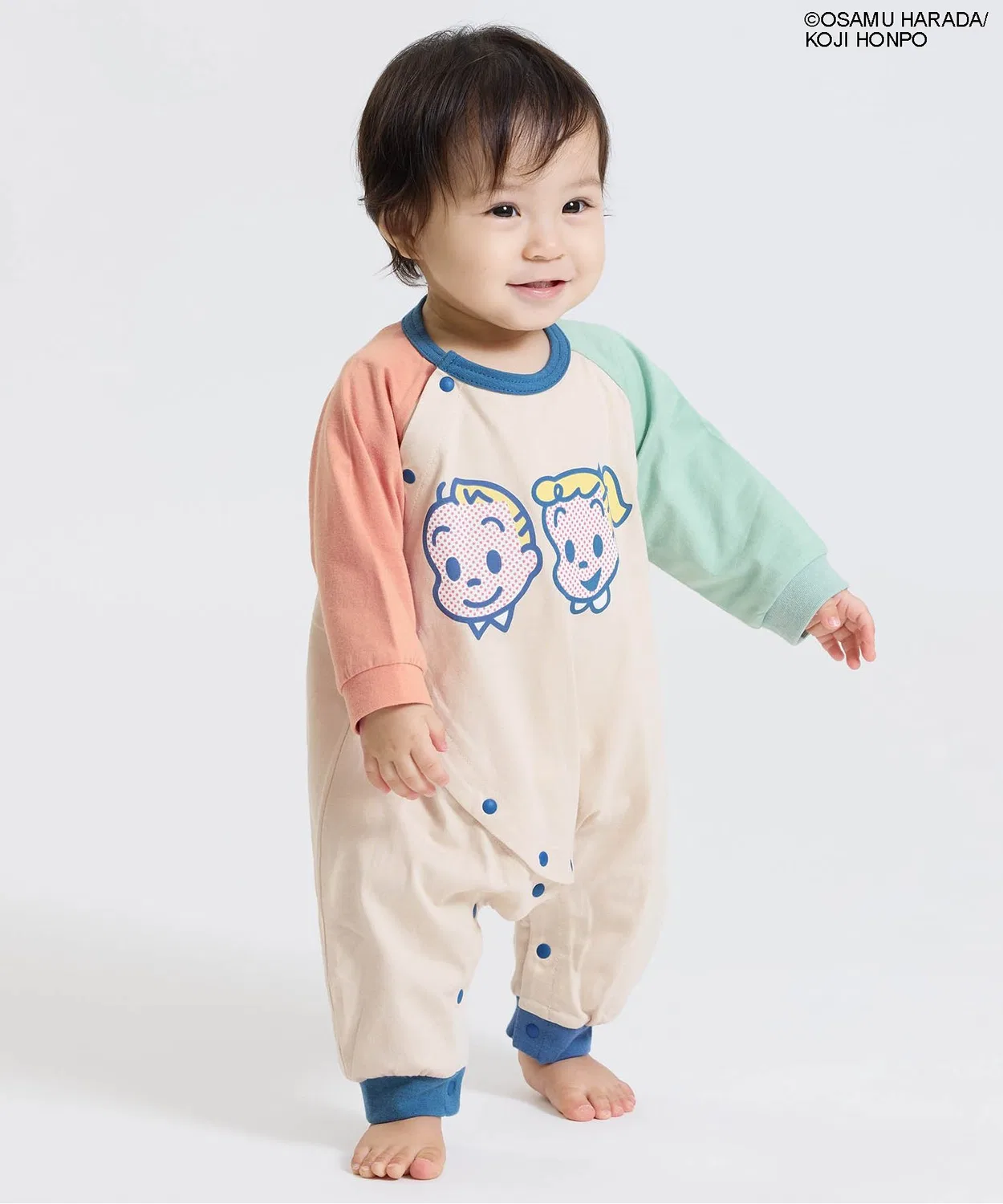 Детский боди-комбинезон с принтом OSAMU GOODS, Розовый — фото 3