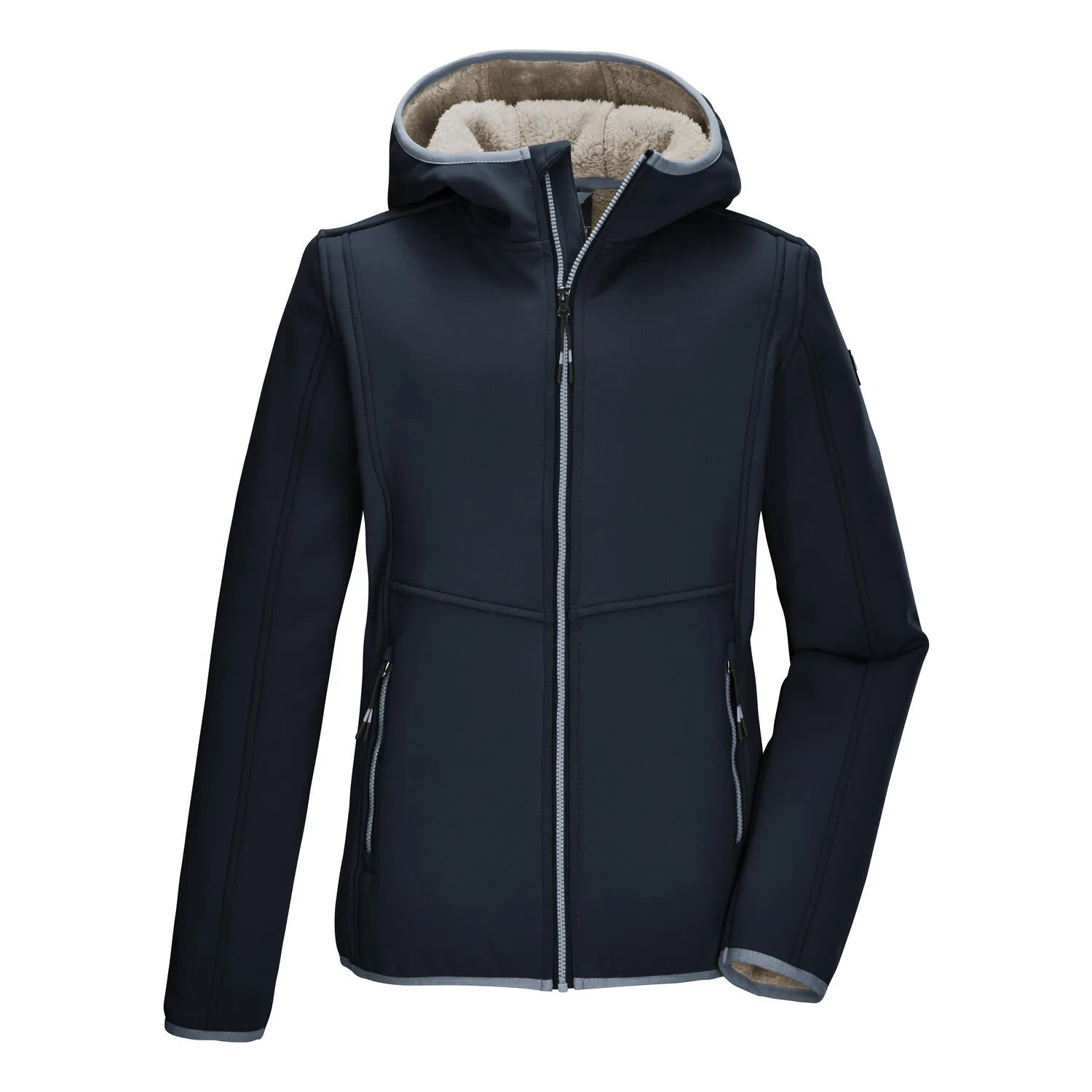 Детская флисовая куртка с капюшоном KOW 228 GRLS FLC JCKT Killtec, Blau
