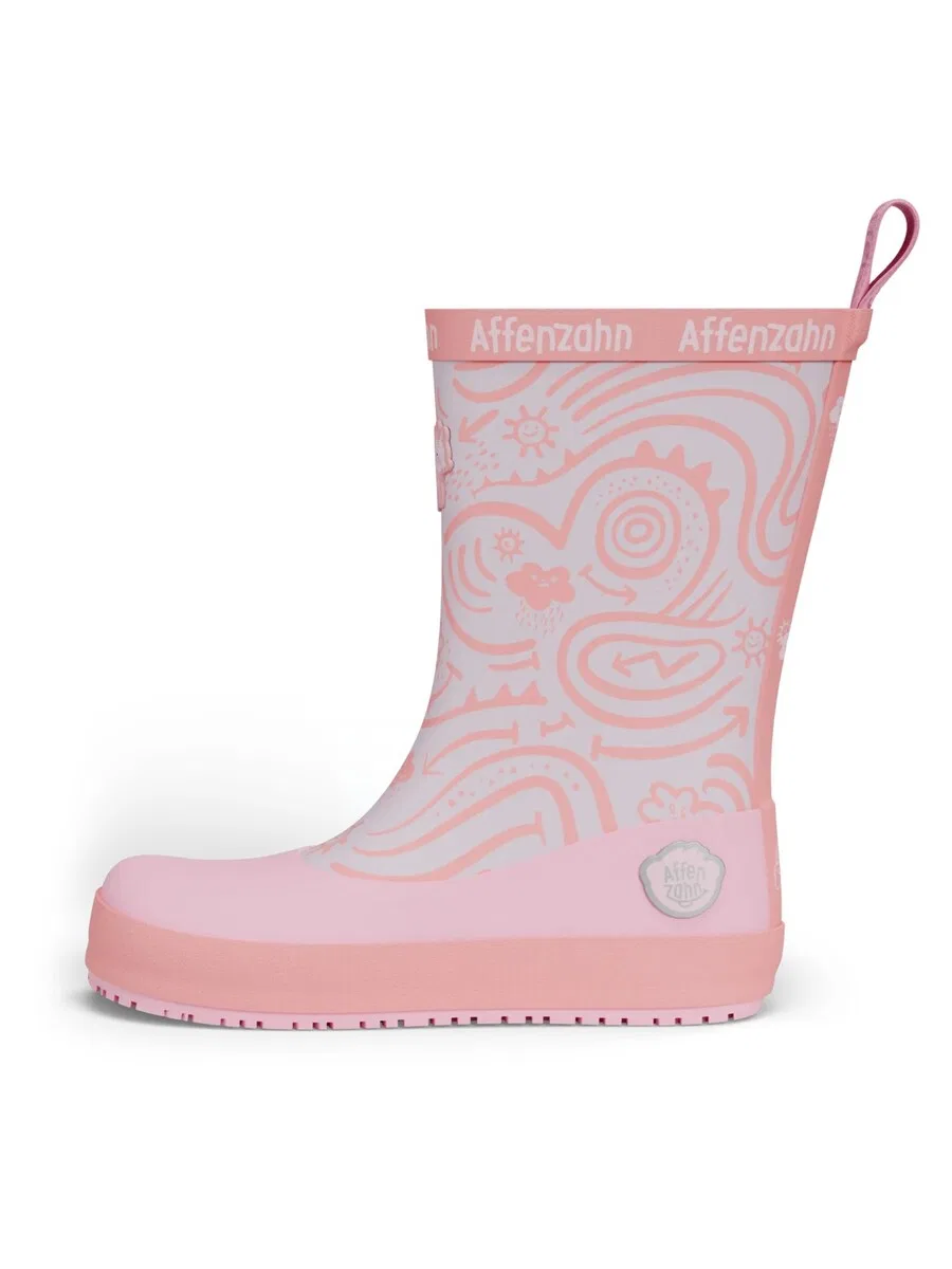 Резиновые сапоги Affenzahn 'Gummistiefel Vegan Plashy' розового цвета