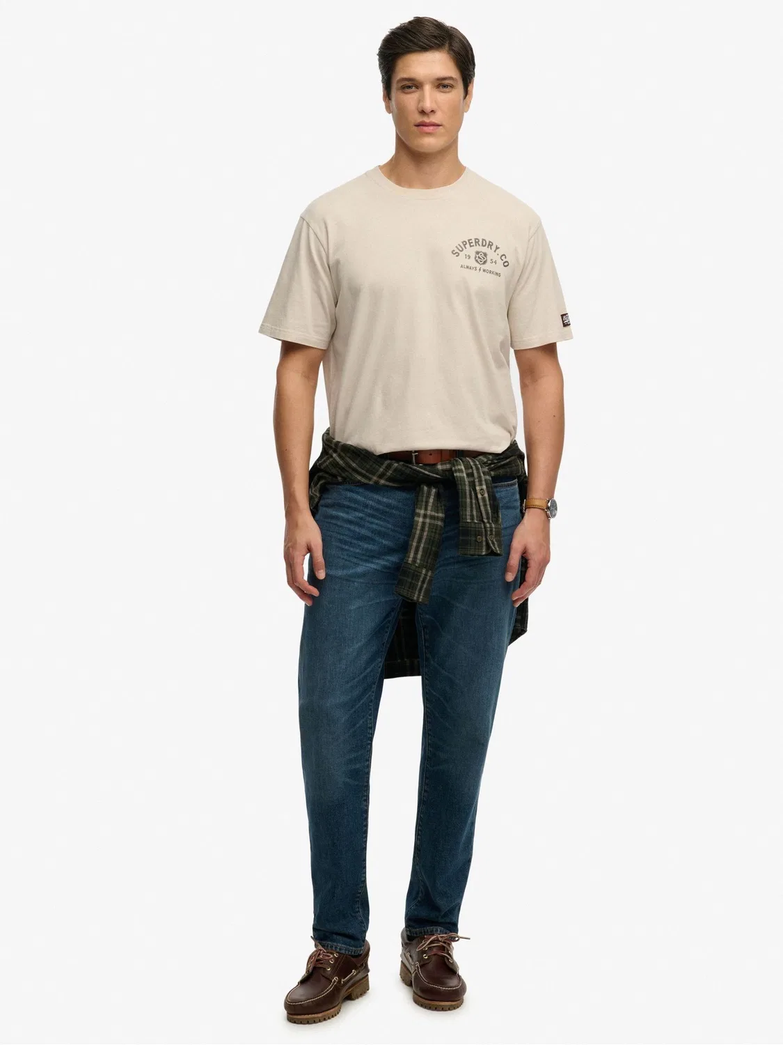 Футболка свободного кроя Heritage Biker Superdry, серый — фото 3