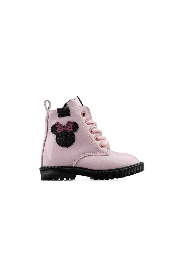 Детские ботинки для девочек с принтом Cold-Proof girls' boots with zipper detail on the side and lace-up winter boots Cool Kids, 03