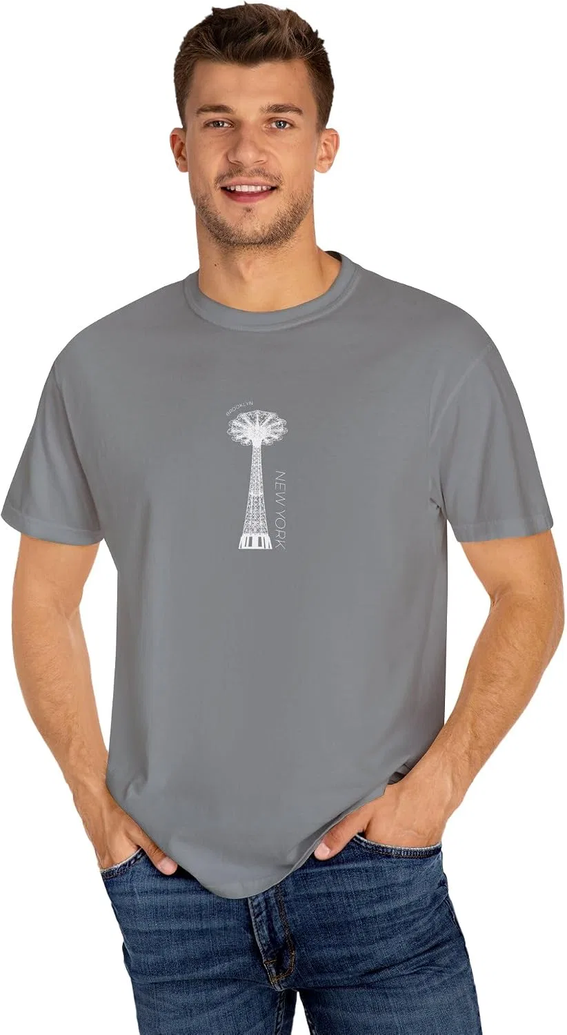 Футболка с принтом Parachute Jump Ride Comfort Colors, Grey — фото 2