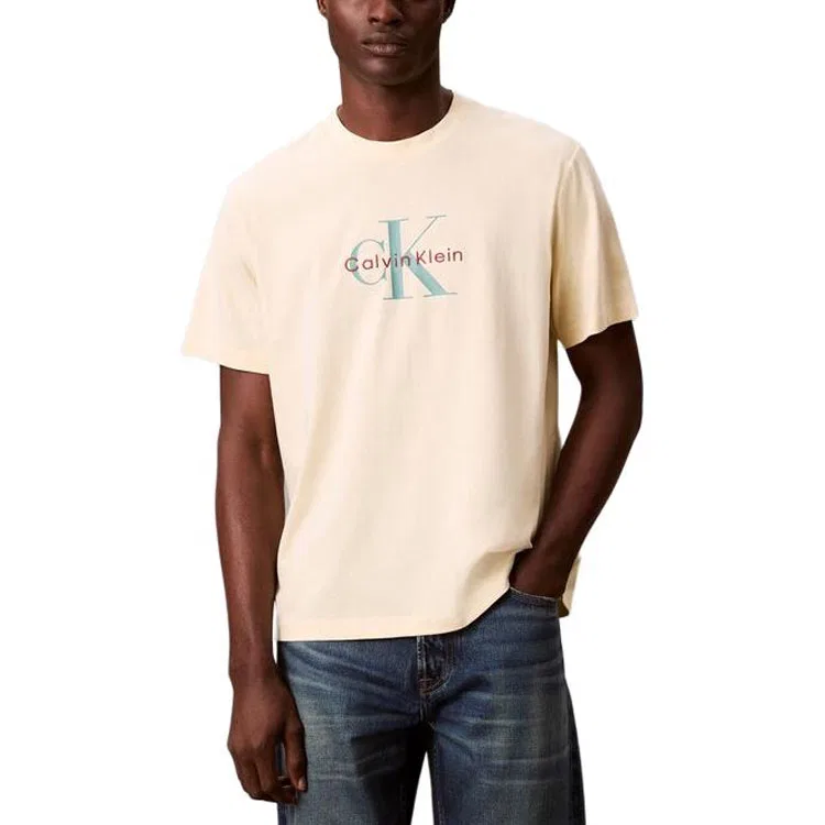 Мужская футболка с круглым вырезом Cheese Yellow Calvin Klein, Cheese Yellow