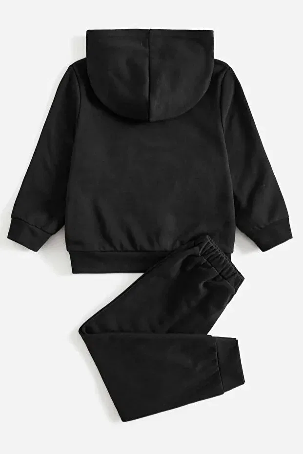 Детский спортивный комплект для девочек с принтом Kıds kids jujutsu kaisen tracksuit set Ss Sinser, Black — фото 2