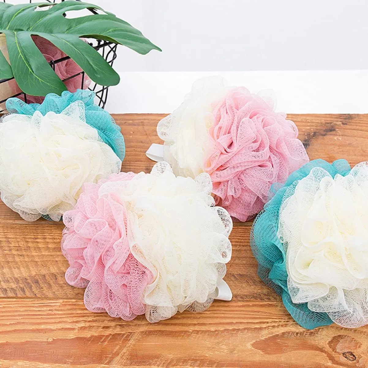 Мочалка для душа Mesh Bath Ball, Minkissy, 6 шт, 9x9x9 см — фото 3