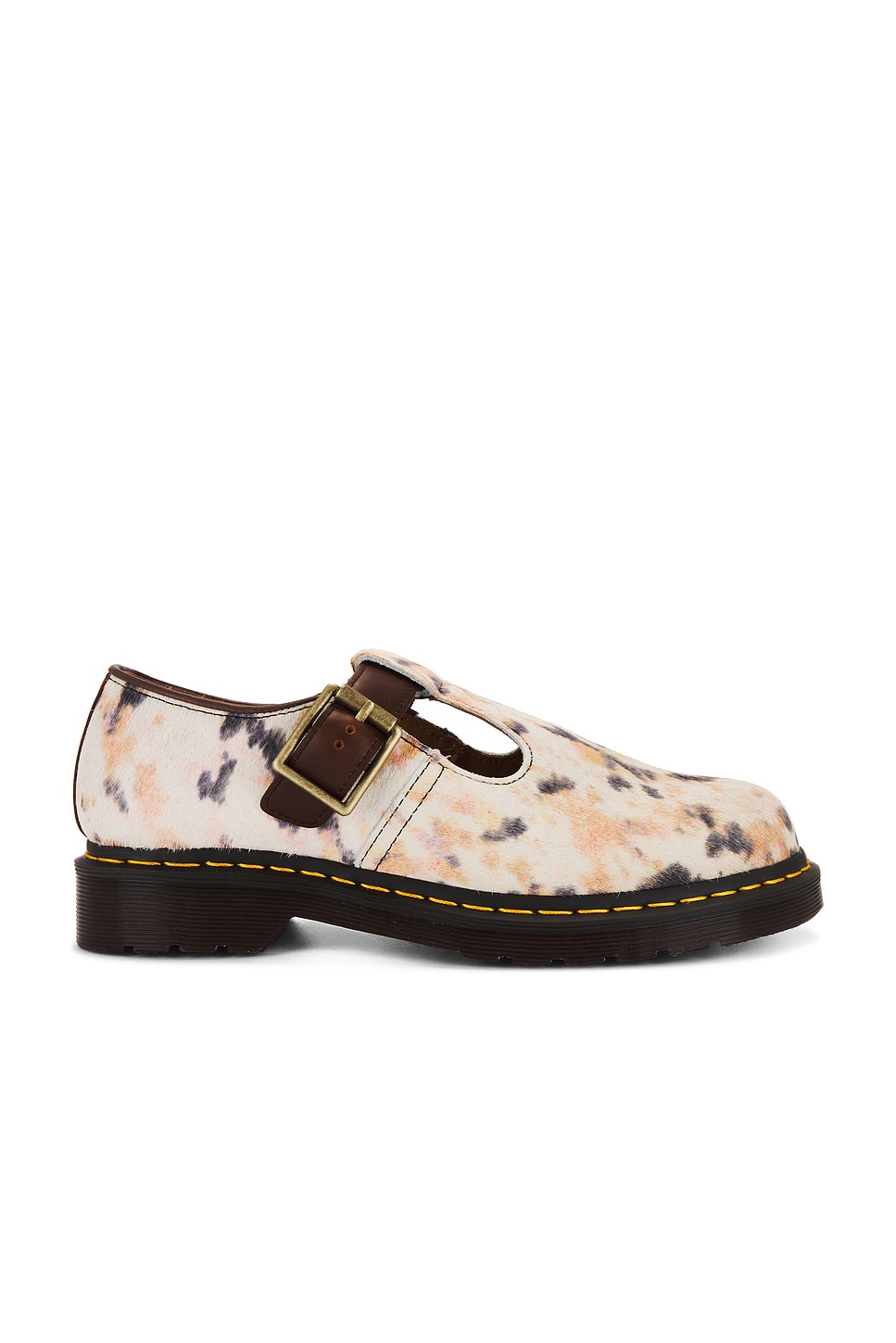 

Ботинки с Т-образным ремешком Dr. Martens, Multi Abstract & Butterscotch