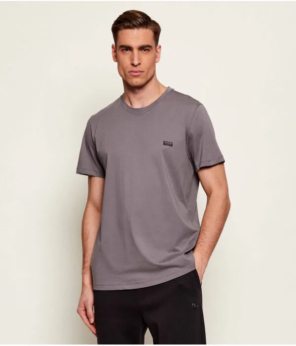 Мужская футболка хлопковая T-Shirt rn 365 BOSS, серый