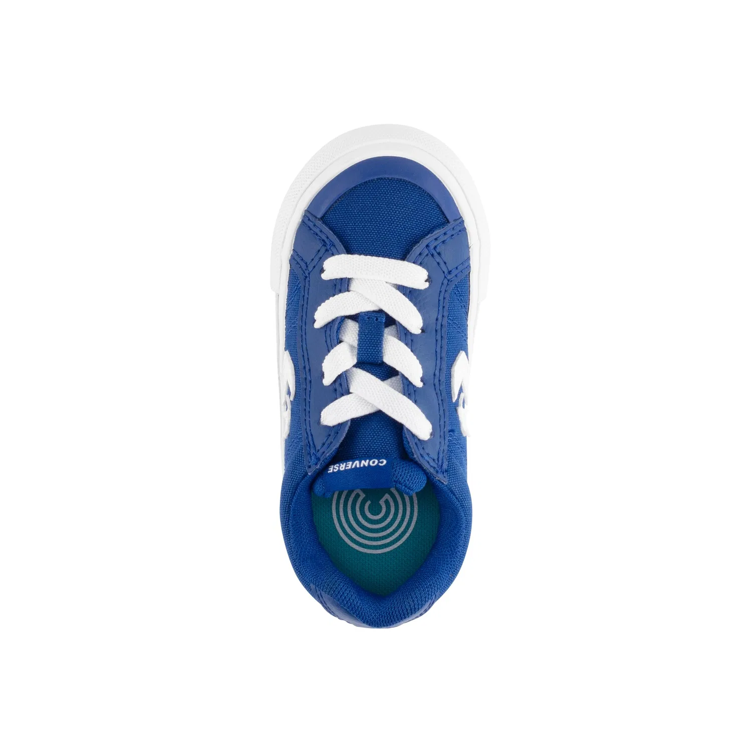 Детские кроссовки с шнуровкой Converse, Blue/White/Blue — фото 3