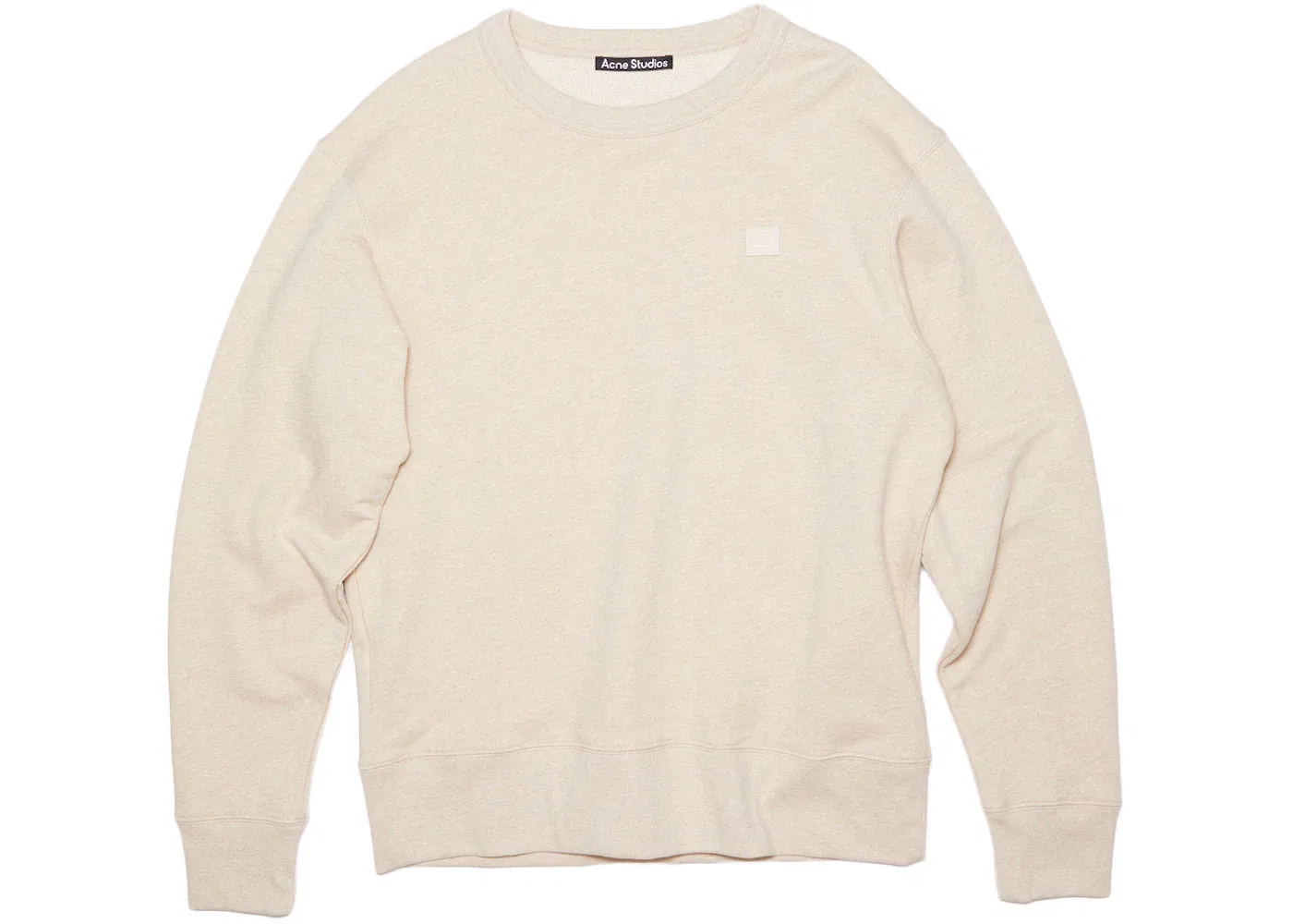 Мужской свитшот с принтом Face Patch Acne Studios, Oatmeal Melange