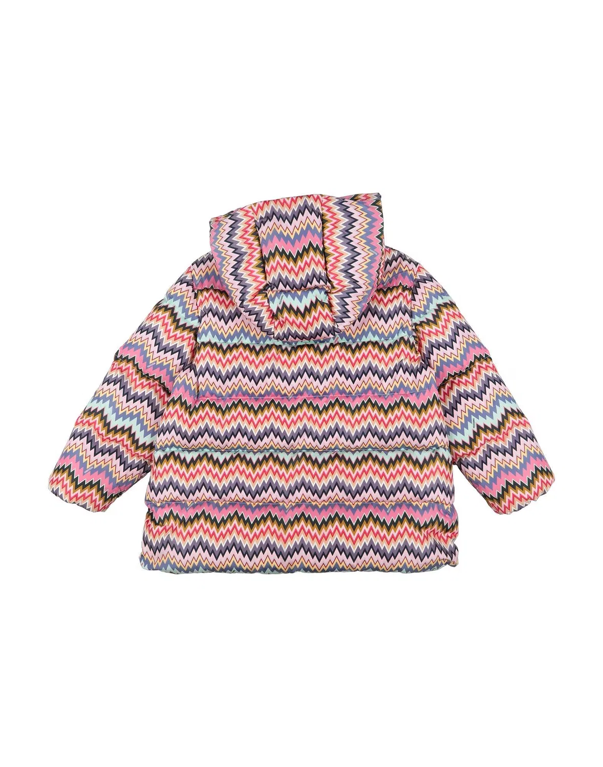 Детское пуховое пальто с капюшоном Missoni, розовый — фото 2