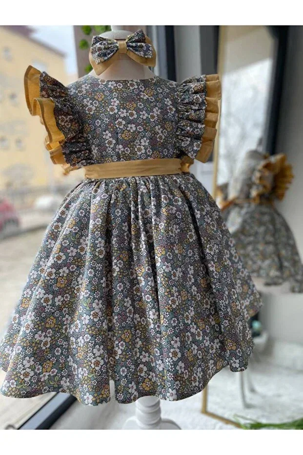 Детское платье для девочек с принтом Sayuker Shop, Multicolor — фото 4
