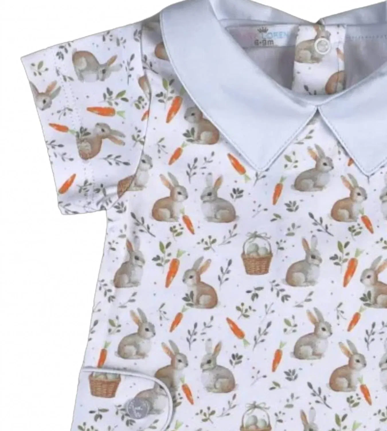 Детский боди-комбинезон для девочек с принтом Little Hoppers BABY LOREN, White Multi — фото 2