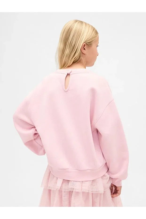 Детские свитшот для девочек с длинным рукавом Gap, Pink-000 — фото 4