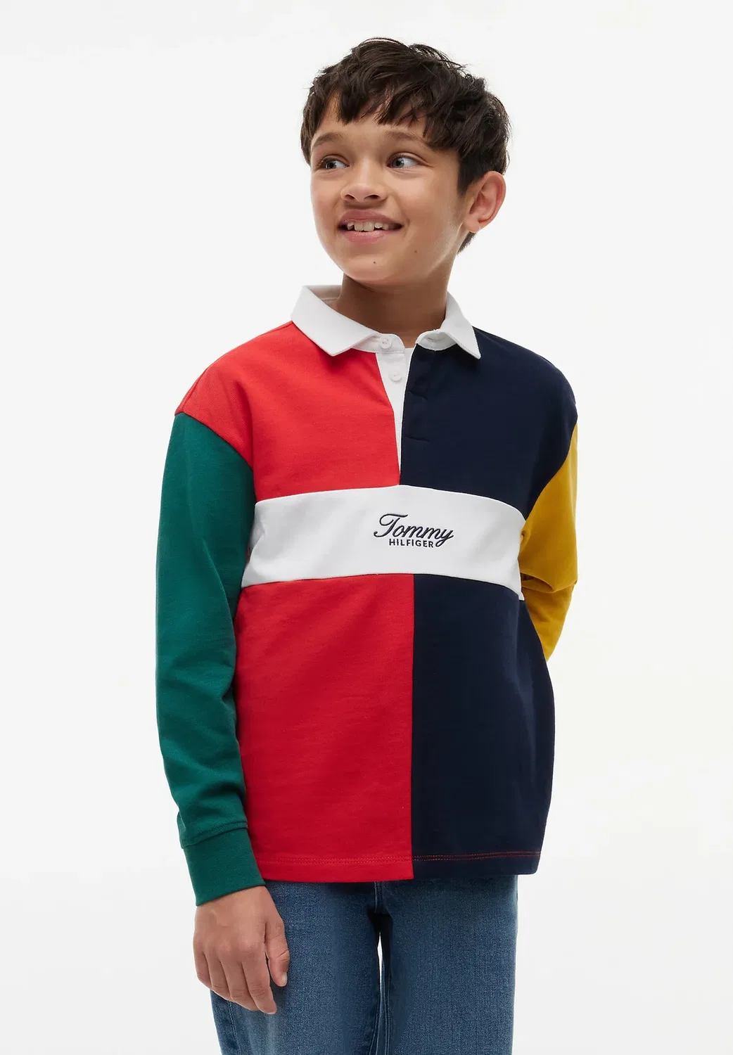 Регби - футболка с длинными рукавами Tommy Hilfiger, Red Glare Blocking — фото 2