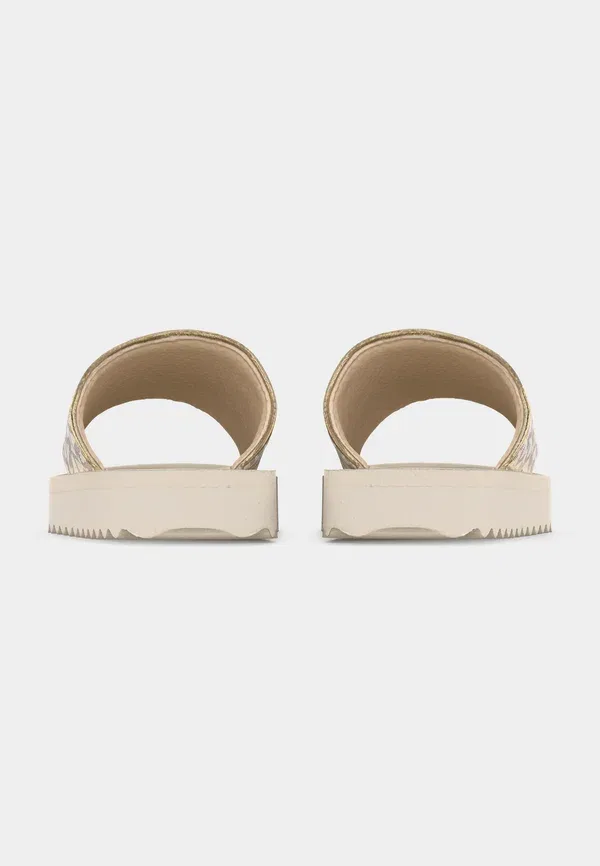 Мюли с принтом Teagan Merrick 2 Michael Kors Kids Vanilla/Pale Gold-coloured Metallic, ванильный — фото 4