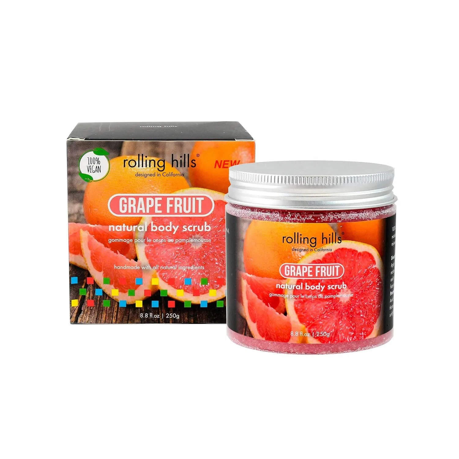 Скраб для лица и тела Natural Grape, Rolling Hills, 250 г