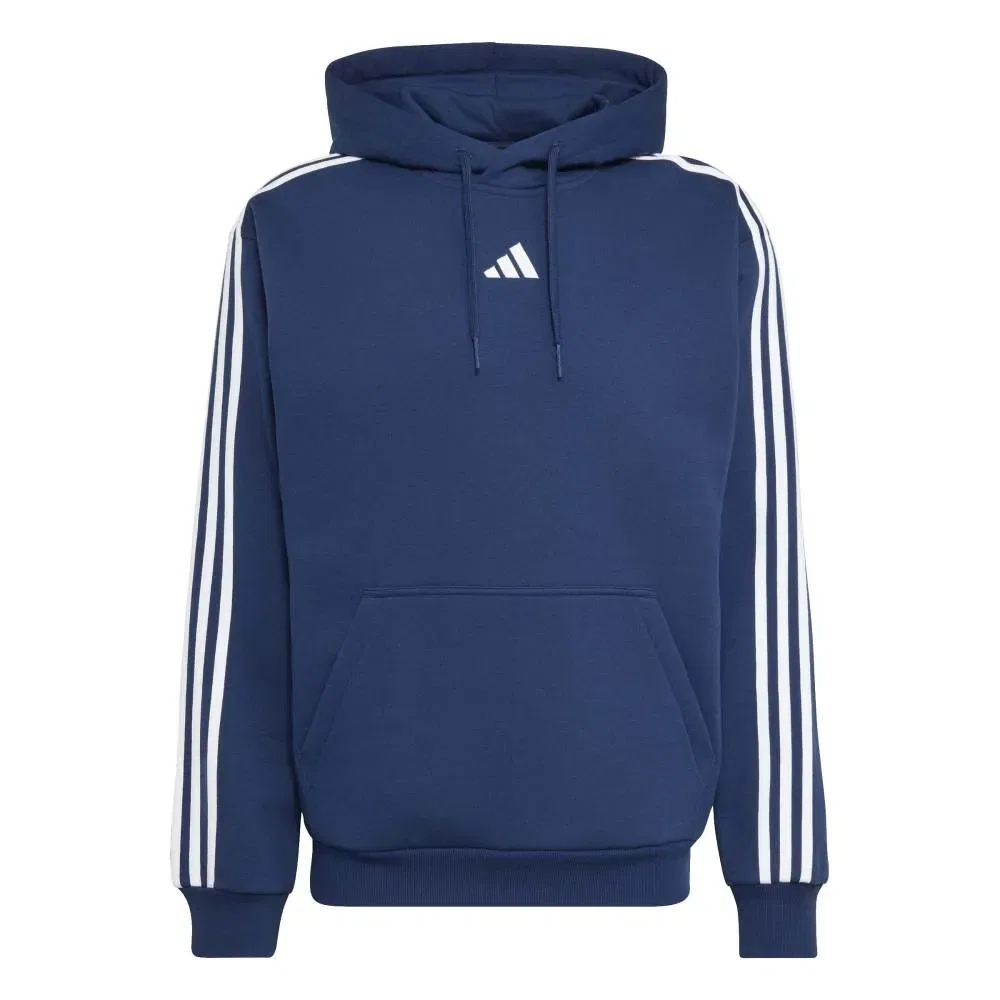 Мужское худи с флисом Adidas 3 Stripes Fleece, Blue — фото 3