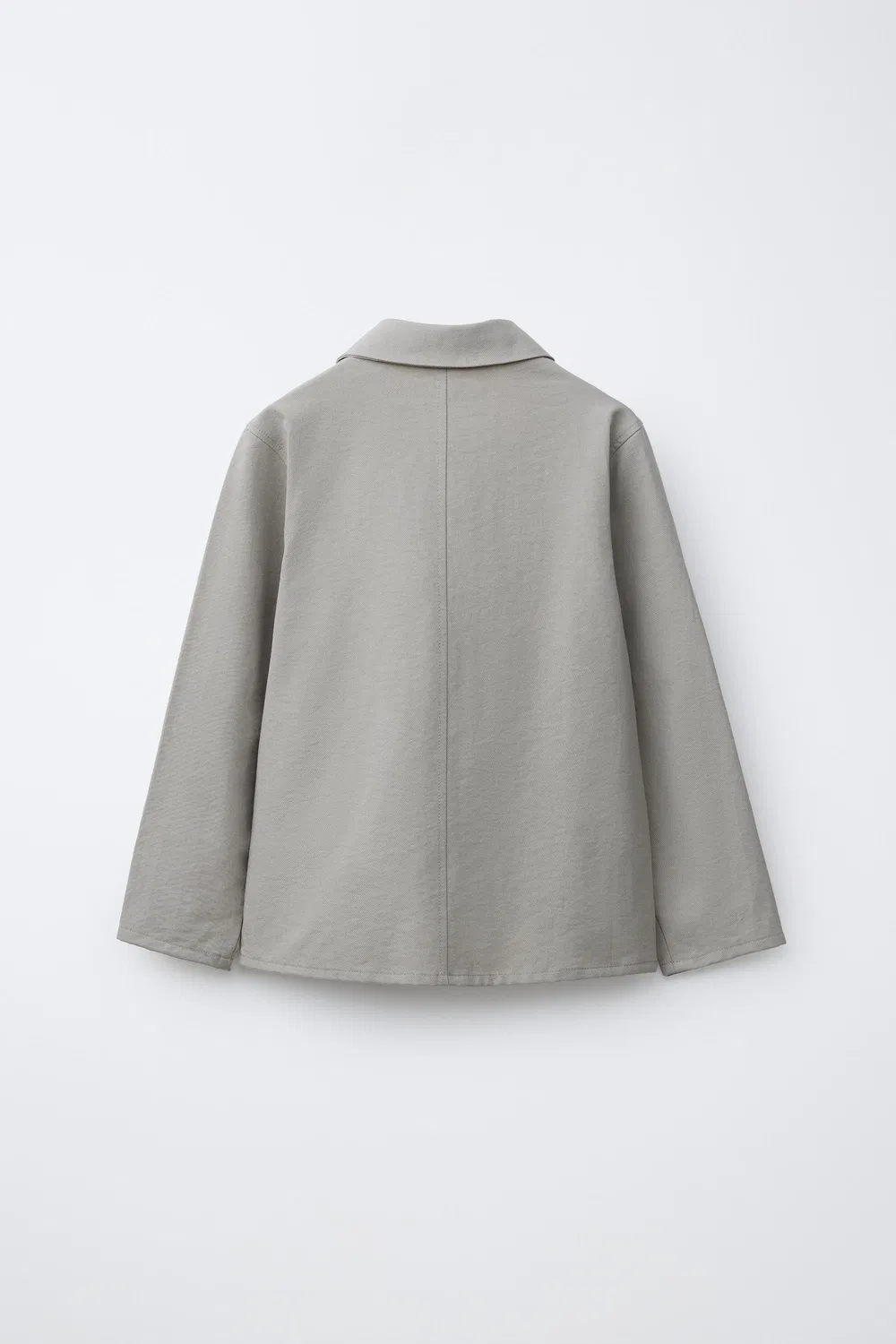 Рубашка-куртка с карманом ZARA, Grey/Tan — фото 2