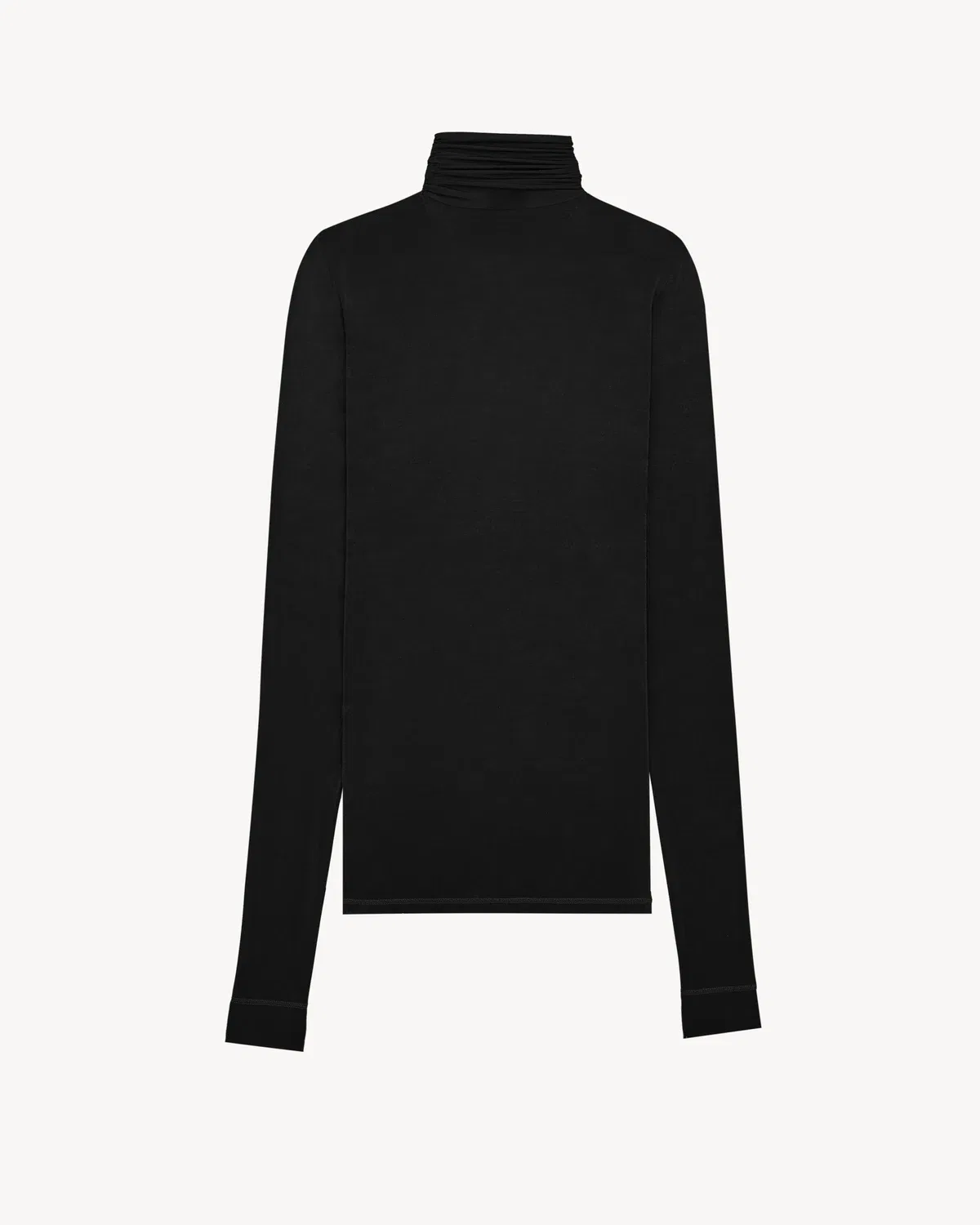Водолазка из эластичного джерси SAINT LAURENT, черный — фото 2