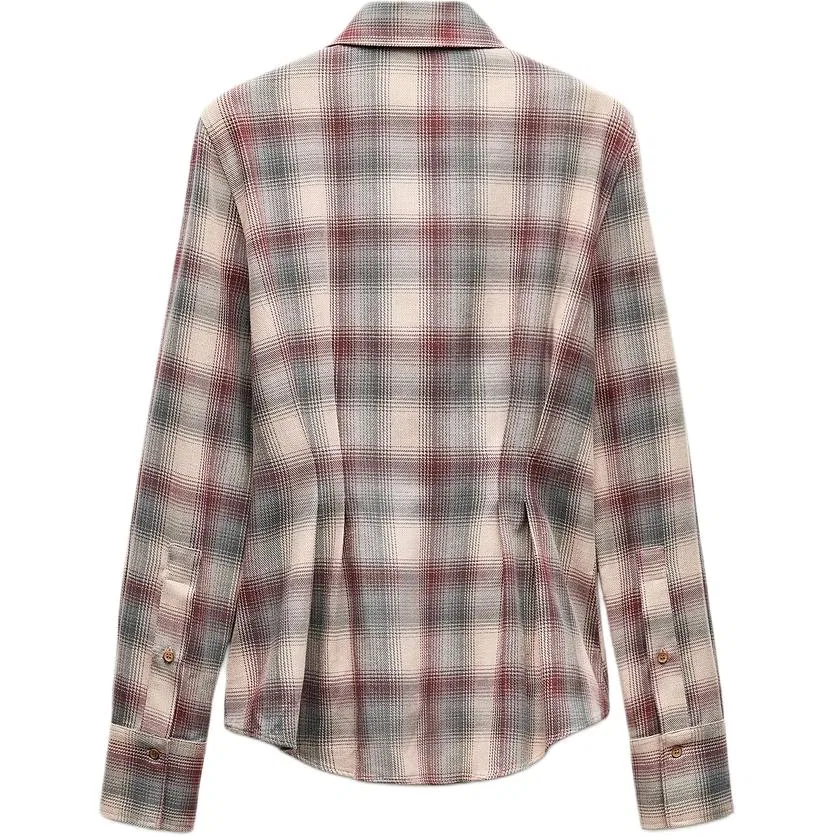 Женская рубашка с отложным воротником ZARA, Gray — фото 3