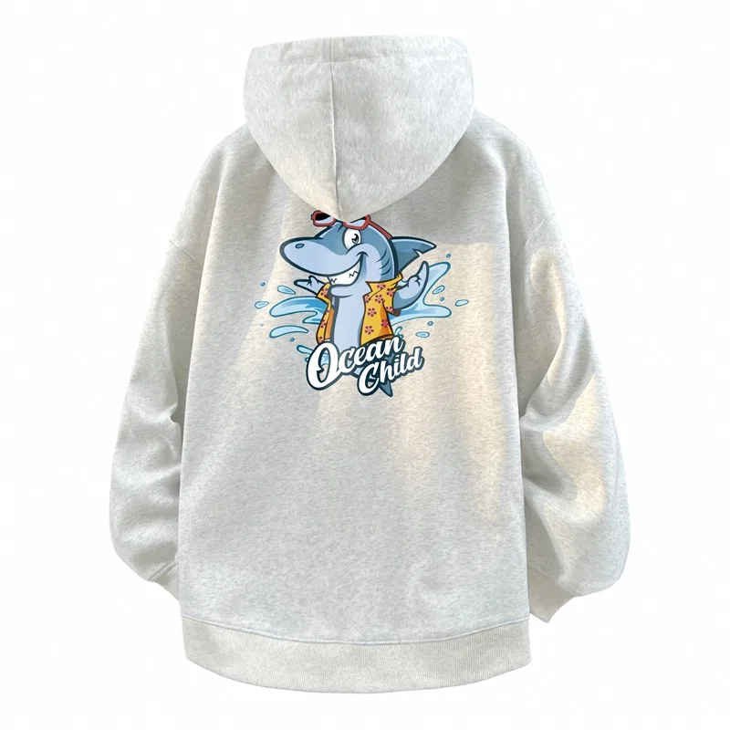 Детский худи унисекс на молнии с капюшоном BALENO, White Heather Gray