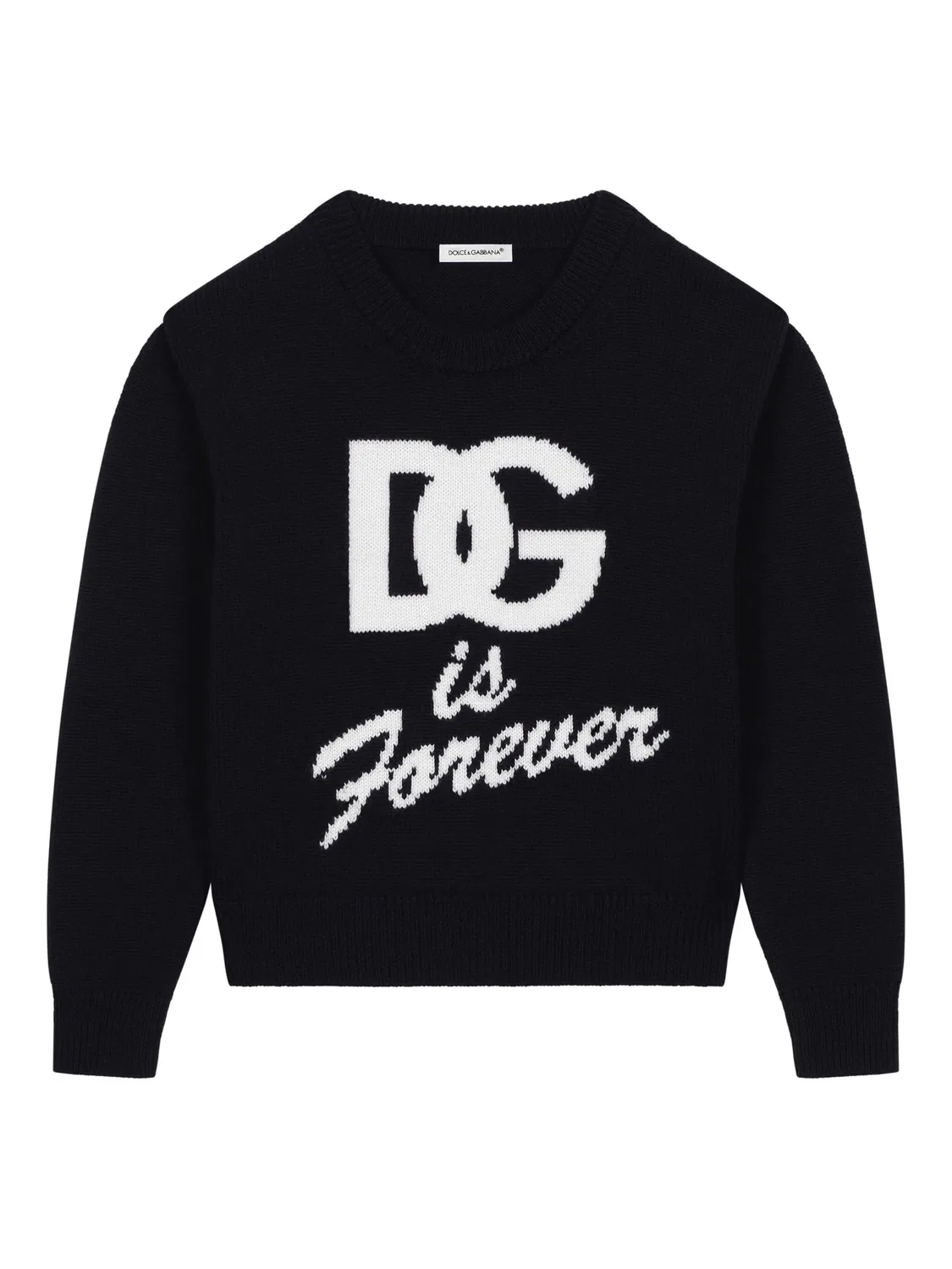 Dolce & Gabbana Свитшот для девочки из шерсти, синий