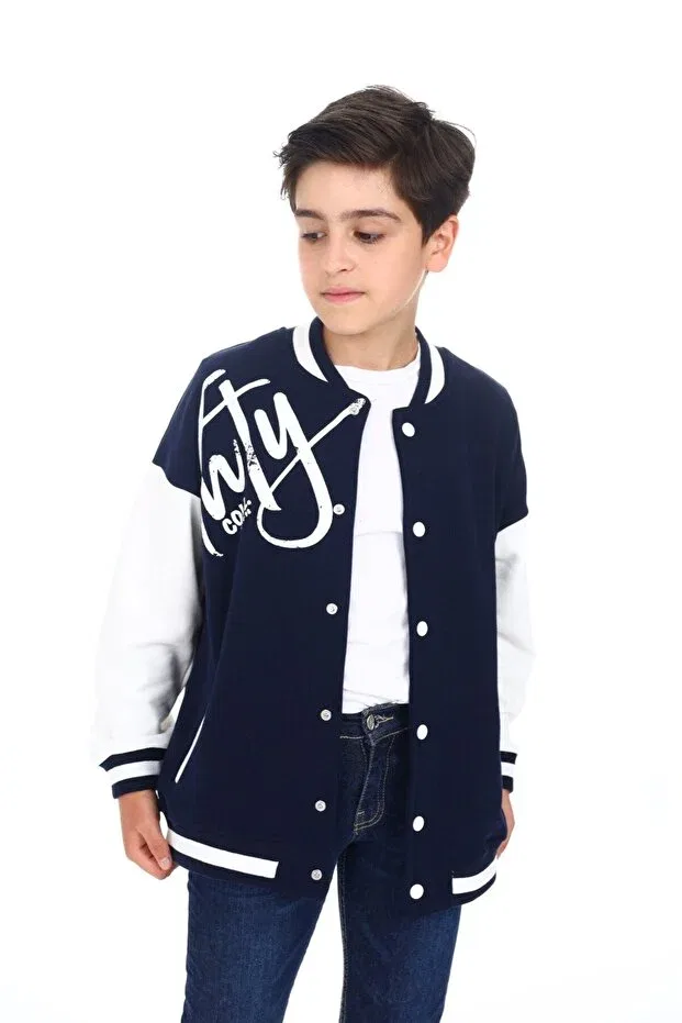Детский кардиган с принтом Toontoy, Navy Blue