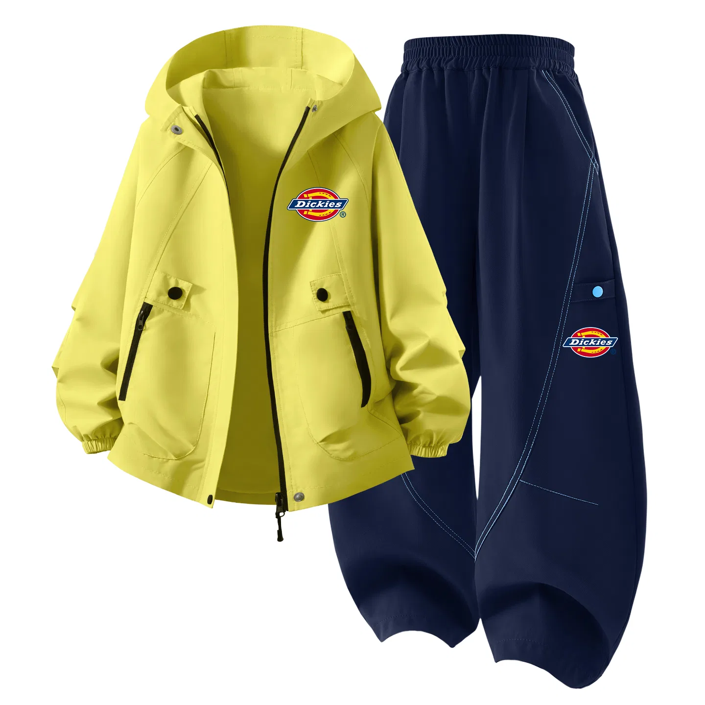 Детский спортивный комплект с принтом Dickies, Silicone Standard K Green/Silicone Standard K_Right Middle Mysterious Blue