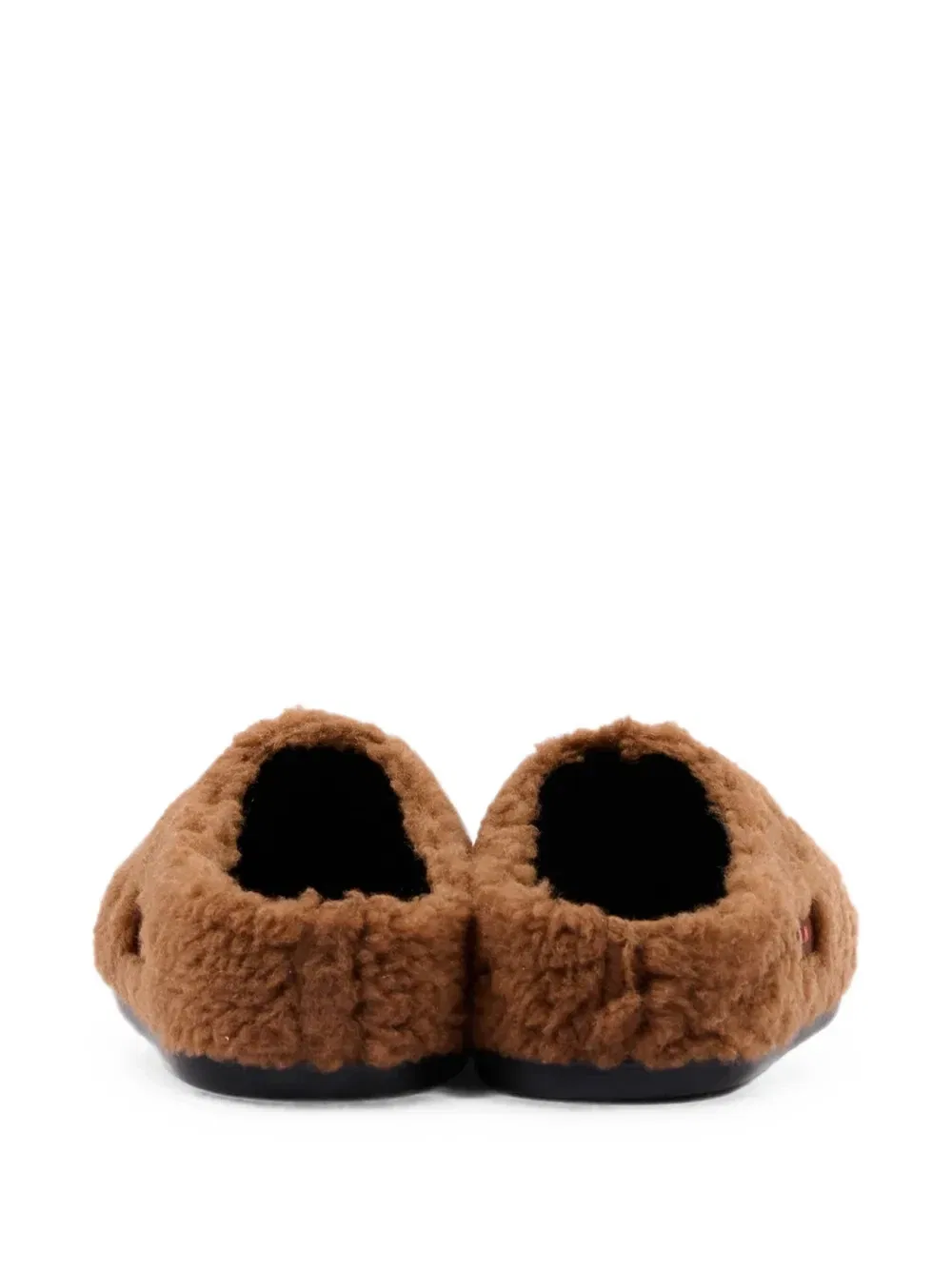 Сабо, имитирующие овчину Marni Kids, коричневый — фото 3