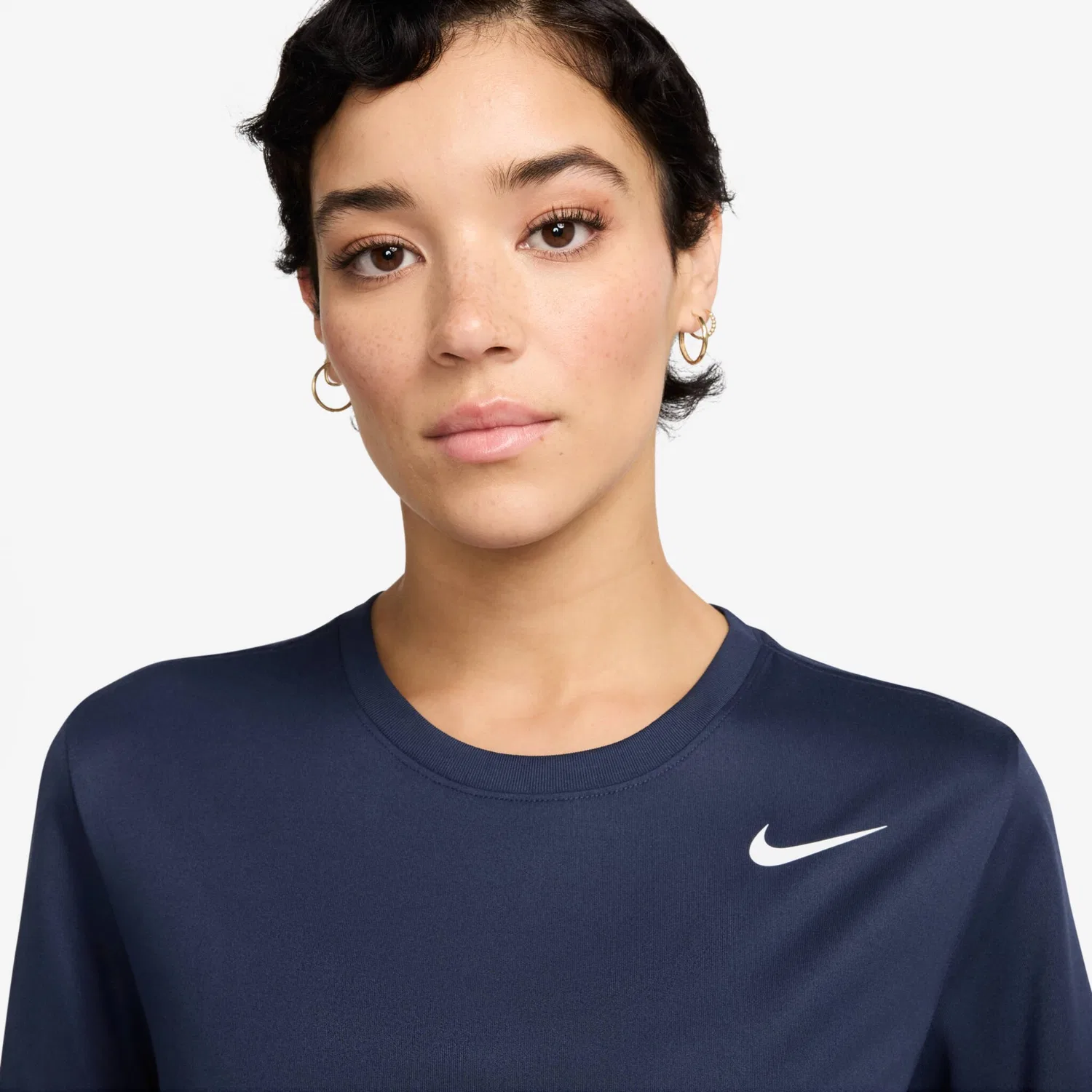 Женская футболка спортивная Nike, Midnight Navy/White — фото 4