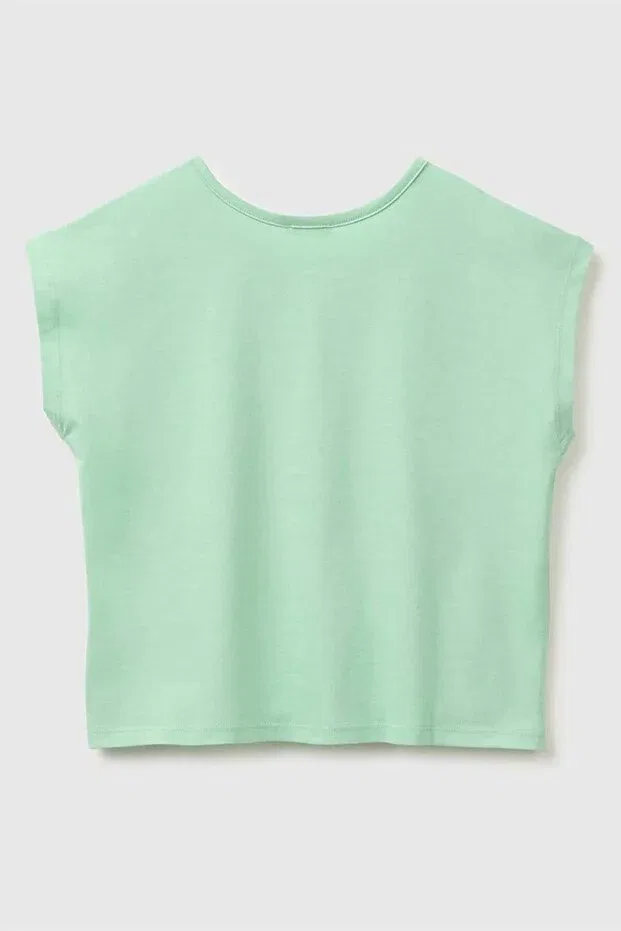 Детская футболка без рукавов с пайетками United Colors Of Benetton, Green — фото 3